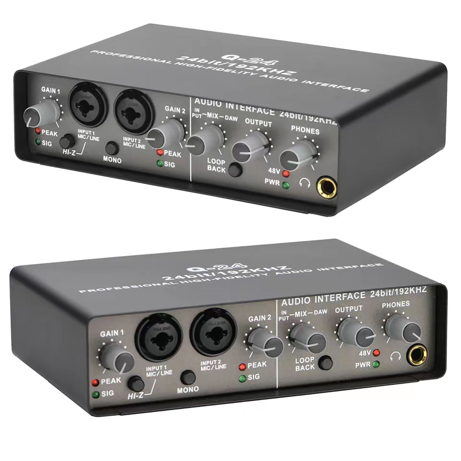 Usb Sound Card External - USB Interfaz de audio professional 6.35