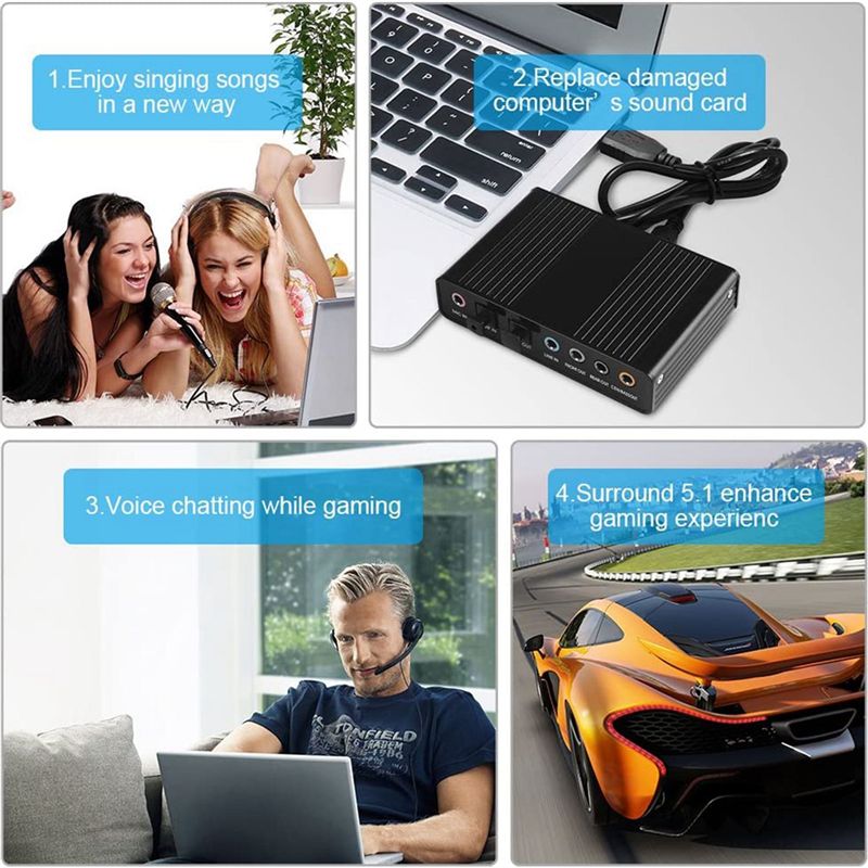 AA19 USB Optical Sound Card 6  - огляд і ціна Usb Sound Card External