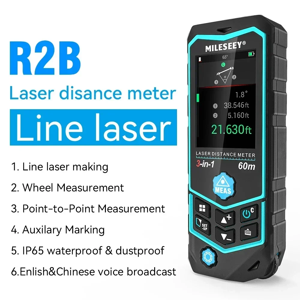 Mileseey R2B 60M USB Charging  - огляд і ціна Laser Distance Measure