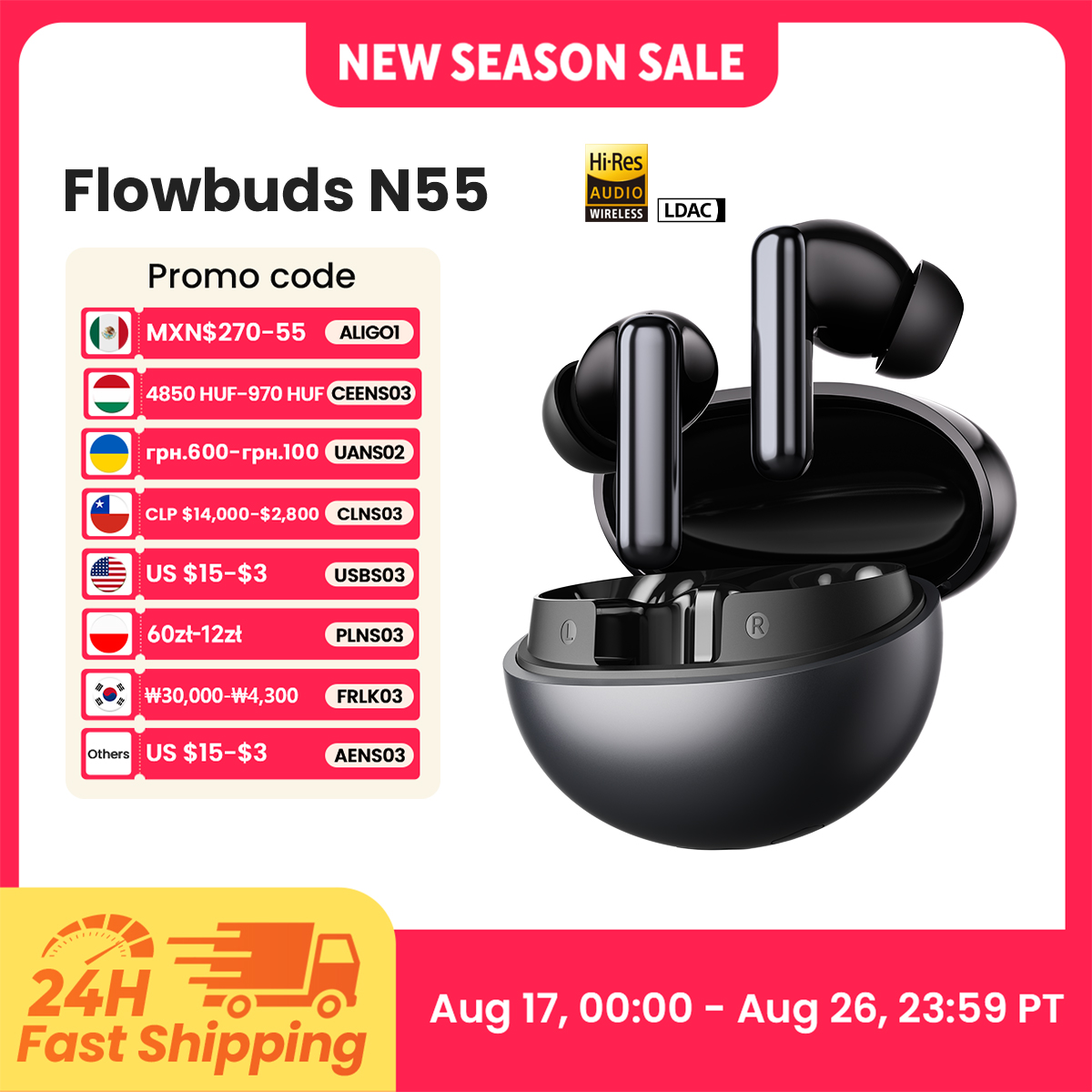 HAYLOU Flowbuds N55 Wireless E - огляд і ціна Earbuds Anc Wireless