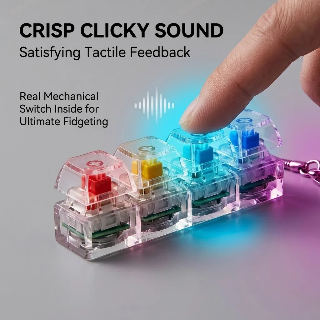LED Keyboard Keychain Fidget T - огляд і ціна Electronics Gadgets For Kids