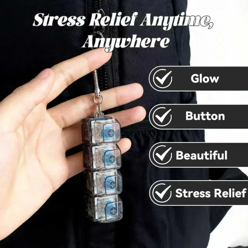 LED Keyboard Keychain Fidget T - огляд і ціна Electronics Gadgets For Kids