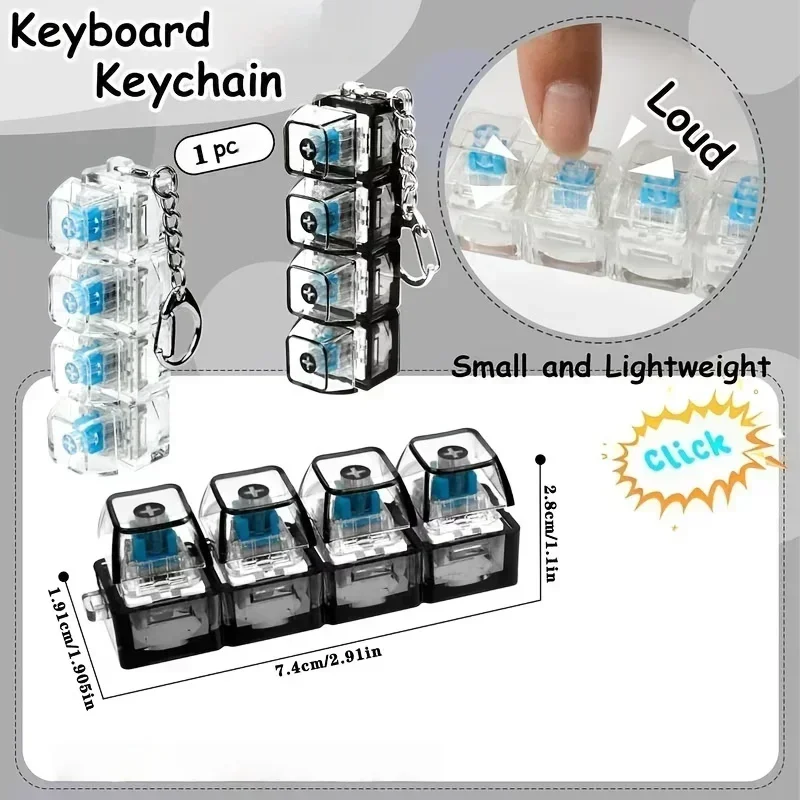 LED Keyboard Keychain Fidget T - огляд і ціна Electronics Gadgets For Kids