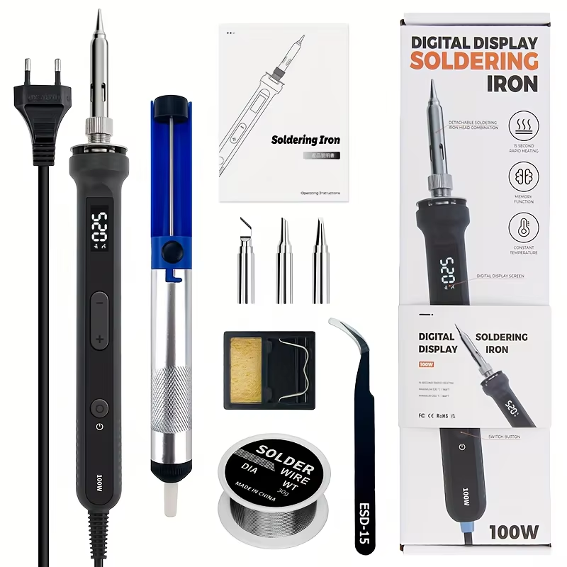 100W Digital Soldering Iron Ki - огляд і ціна Electronics Stuff
