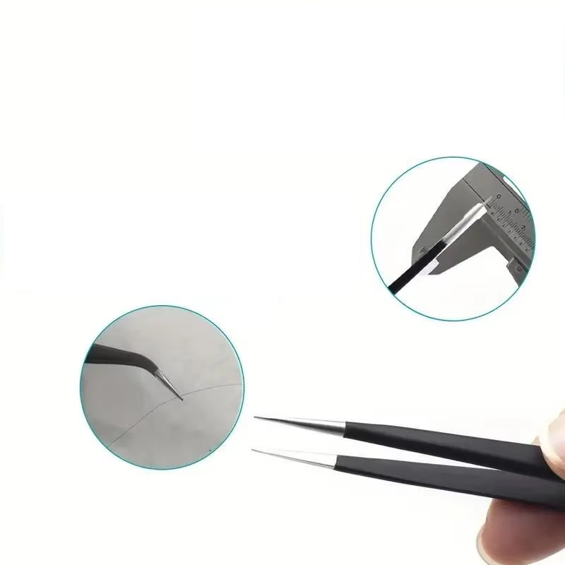 6pcs Precision Long Tweezers S - огляд і ціна Electronics Stuff