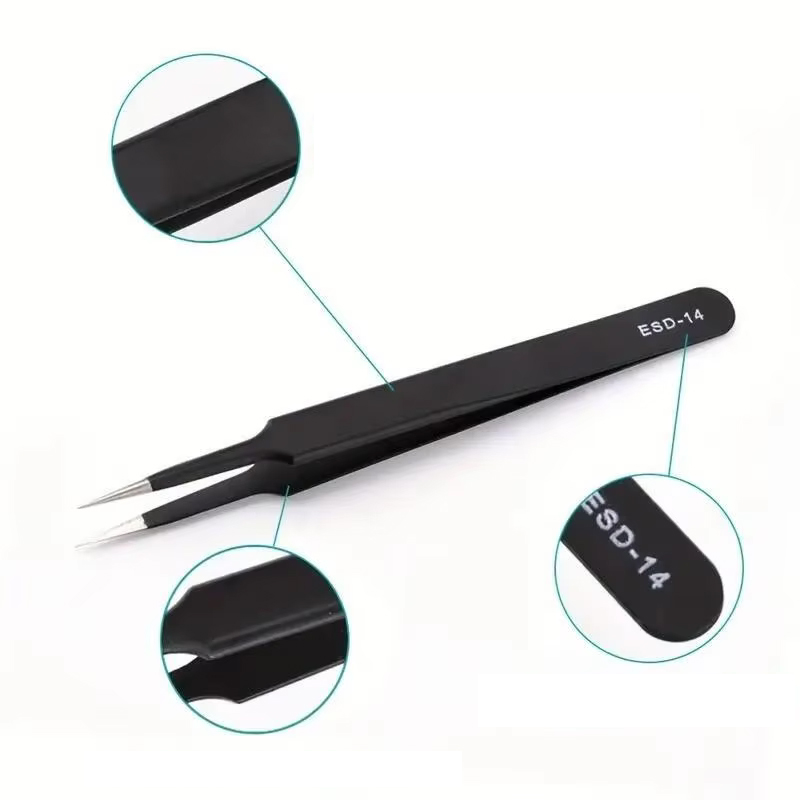 6pcs Precision Long Tweezers S - огляд і ціна Electronics Stuff