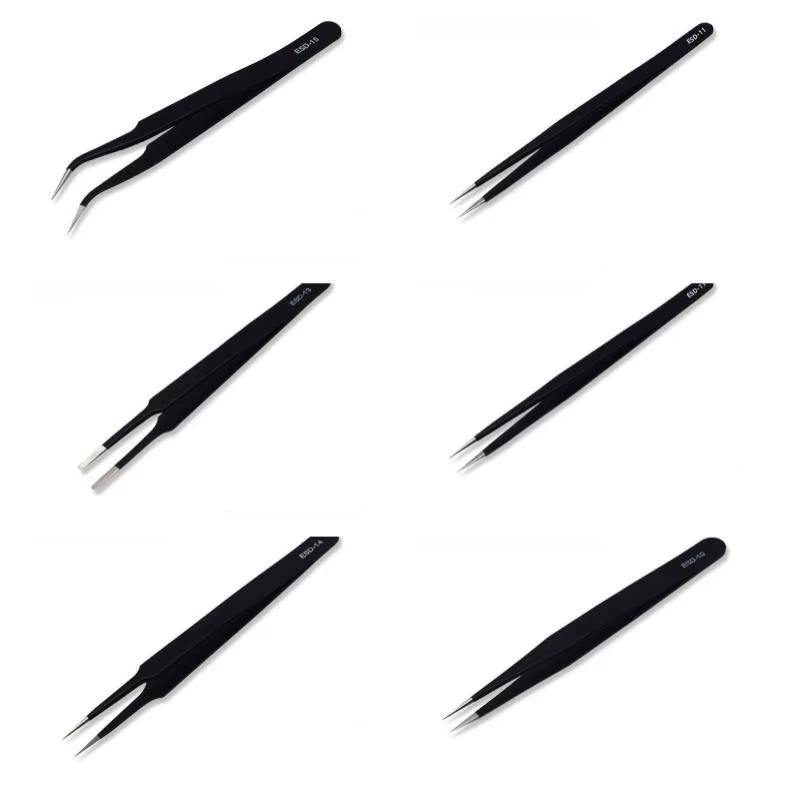 6pcs Precision Long Tweezers S - огляд і ціна Electronics Stuff